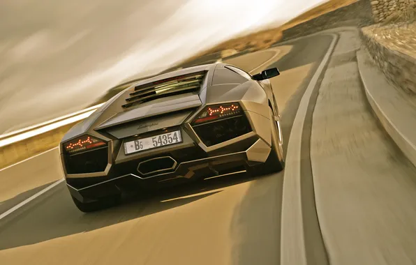Picture road, the sky, Lamborghini Reventon