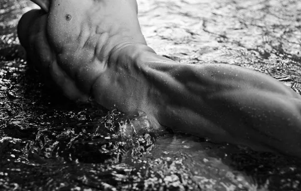 Water, body, b/W