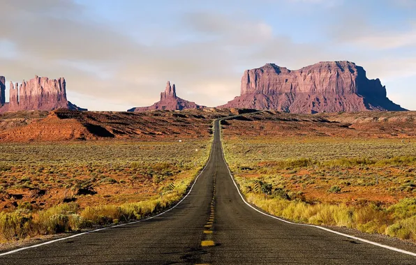Picture usa, arizona, monument valley, Road to the Desert