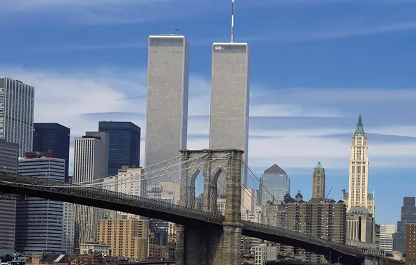 Bridge, Wallpaper, skyscrapers, wallpaper, new York, Manhattan, Manhattan, new york