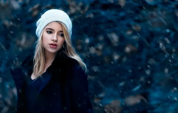 Snow, model, hair, cap, Blondie, Camille Ellimac