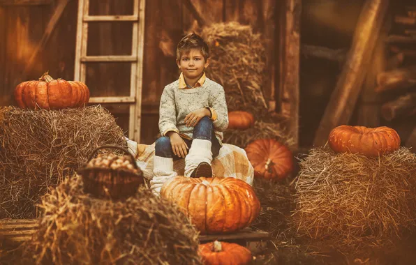 Autumn, look, smile, house, style, retro, jeans, boots