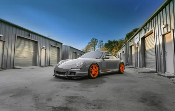 Picture Porsche, grey, GT3, wrap, gloss