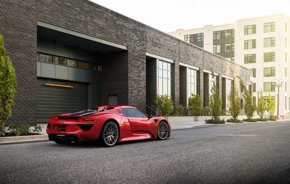 Red, Auto, Porsche, Machine, Car, 918, Rendering, Porsche 918