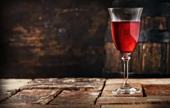 Red, stones, wine, glass, barrel