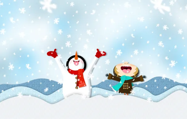 Winter, snow, snowflakes, mood, mood, holidays, new year Christmas