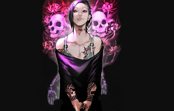 Guy, Tokyo Ghoul, Tokyo Ghoul, Uta, tattooed