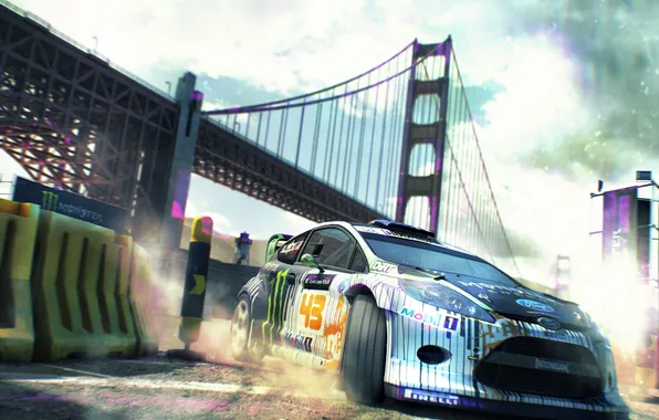 Bridge, race, Ford, cars, San Francisco, DiRT Showdown