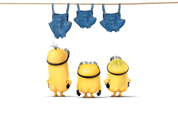 Picture clothing, yellow, Bob, Stewart, Kevin, minions