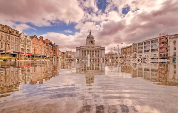 Picture England, home, area, fountain, Nottingham