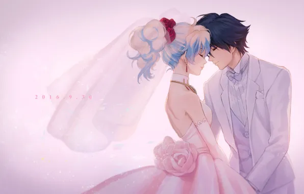 Girl, romance, anime, art, guy, two, FRT, Distributed By Mattel And Nintendo Violence Gurren-Lagann