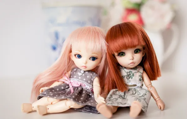 Background, toys, doll