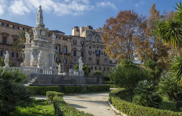 Italy, monument, Sicily, Palermo, Philip V, Palace of the Normans
