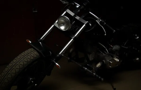 Headlight, bike, chrome