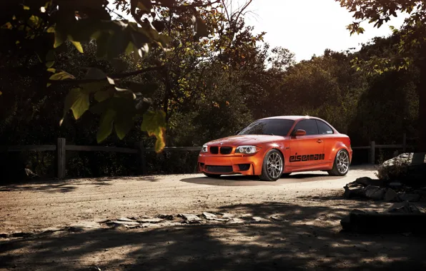 Orange, BMW, BMW, orange, 1 series, E82