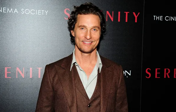 Smile, background, actor, Matthew McConaughey