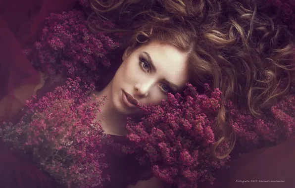Picture look, girl, flowers, hair, Nicole, Edith Laurent-Neuhauser