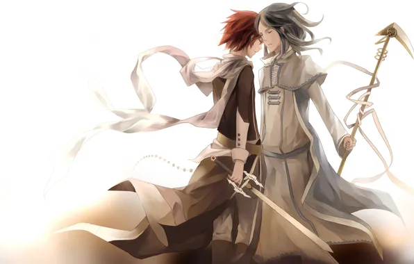 Weapons, sword, anime, art, guys