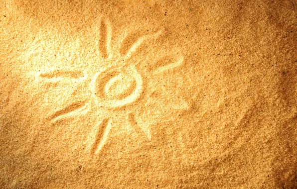 Picture sand, the sun, figure