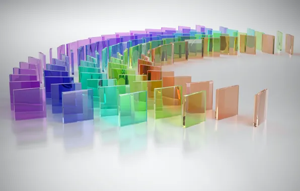 Glass, transparent, render, Domino