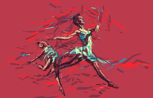 Dance, ballerina, ballet, low poly