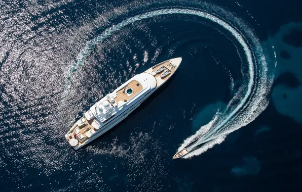 Sea, France, yacht, the view from the top, Cannes, superyacht