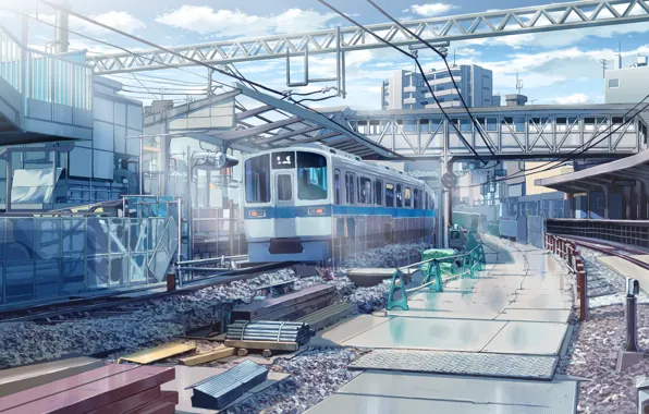 Picture train, art, train station