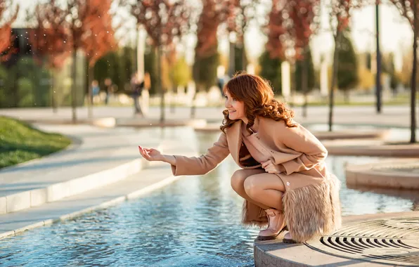 Picture water, model, redhead, pose, A Diakov George