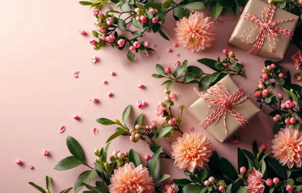 Flowers, holiday, bouquet, spring, March 8, AI art, universal holiday background, neural network