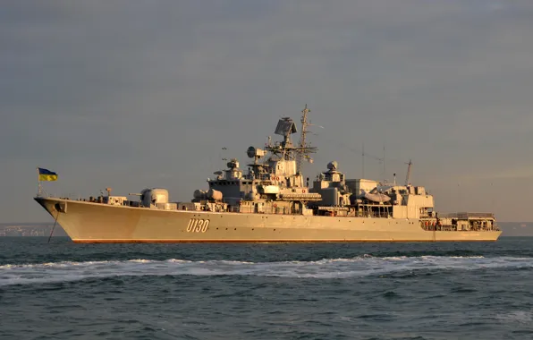 Sunset, Ukraine, Navy, Ukrainian Navy, Hetman Sahaidachny, F130, The Ukrainian Navy
