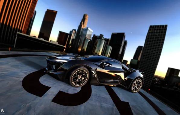 Auto, Black, The city, Rendering, Supercar, Concept Art, Sports car, SuperSport