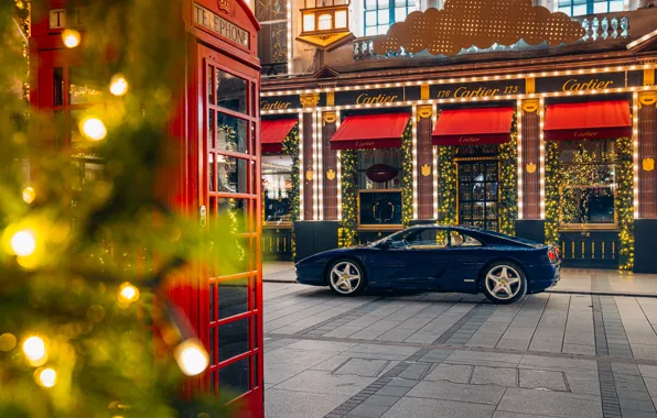 Picture Ferrari, F355, side view, Ferrari F355 Berlinetta