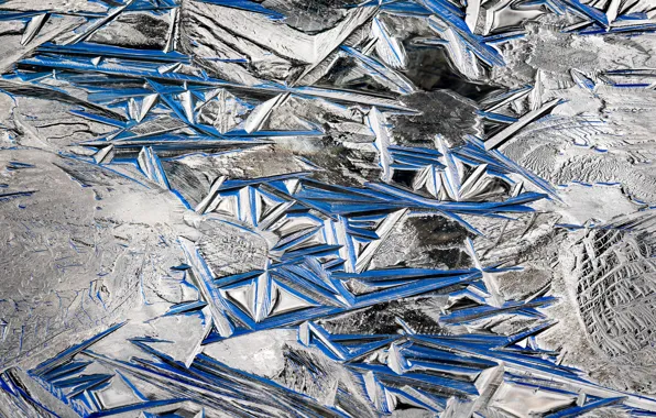 Ice, pattern, crystals