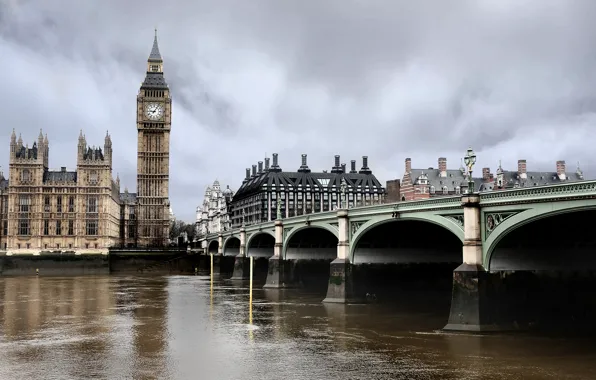Bridge, watch, London, Thames