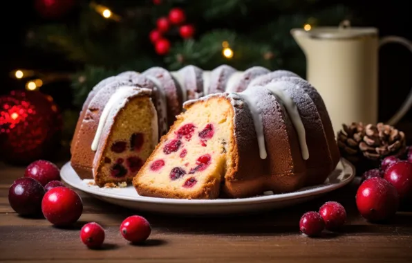 Table, Christmas, pie, cake, New year, dessert, cakes, cutting