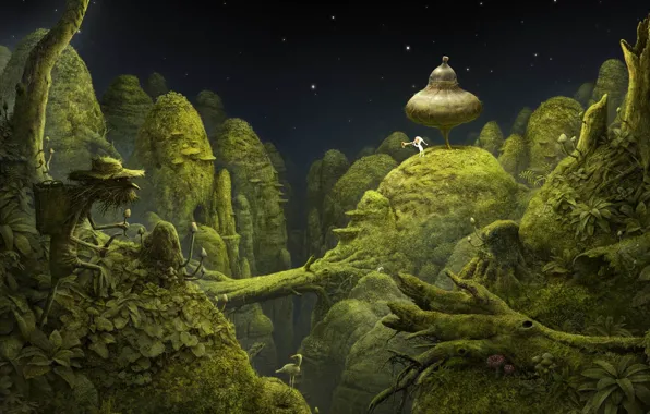 Wallpaper green, game, samorost for mobile and desktop, section игры ...