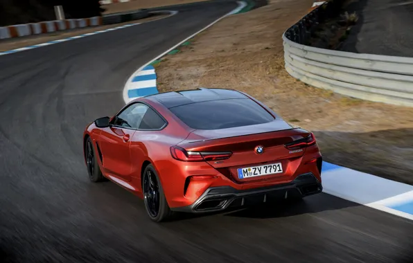 Asphalt, coupe, BMW, the fence, track, Coupe, 2018, 8-Series