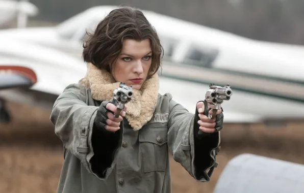 Picture look, pose, weapons, Milla Jovovich, Milla Jovovich, Alice, Resident Evil Afterlife, Resident evil 4: Life …