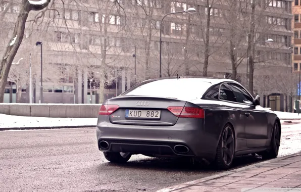 Winter, grey, Audi, RS5
