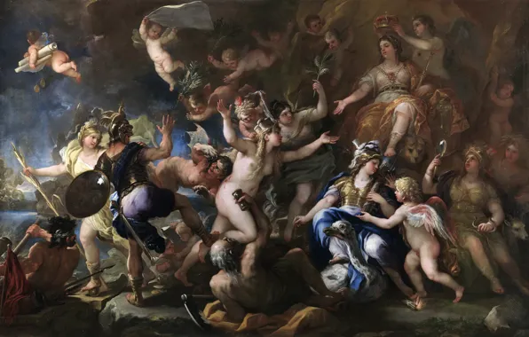 Picture picture, mythology, Luca Giordano, Messina Returned to Spain