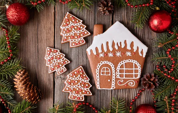 Picture New Year, cookies, Christmas, Christmas, cakes, sweet, Xmas, glaze, cookies, decoration, gingerbread, Merry