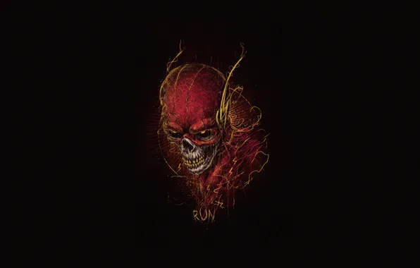 Minimalism, Skull, Speed, Style, Background, Mask, The demon, Art