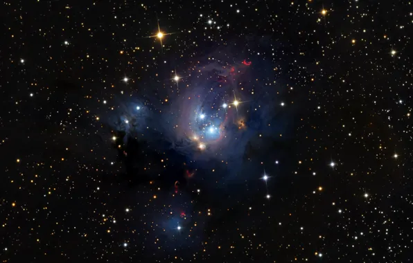 Picture stars, nebula, NGC 7129, Tsefey