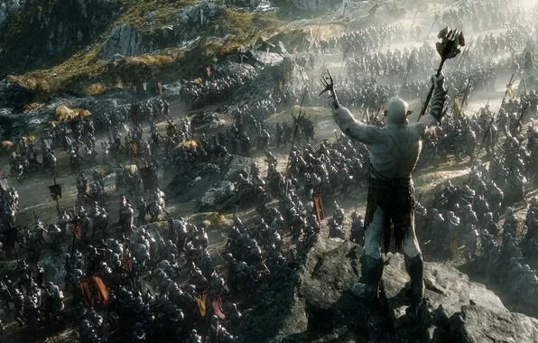 Picture the hobbit, Azog, the battle of the five armies
