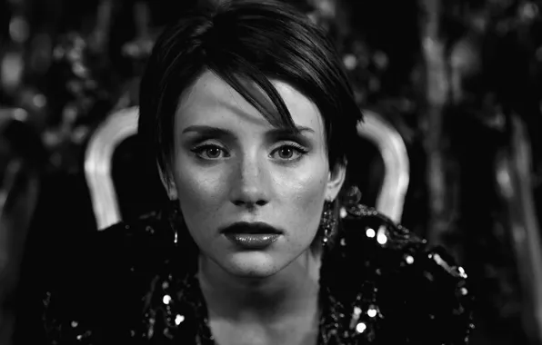Photo, portrait, makeup, actress, hairstyle, black and white, Photoshoot, Bryce Dallas Howard