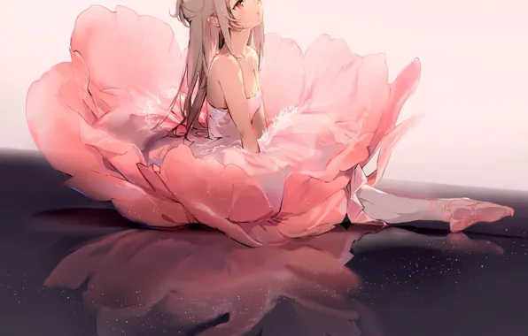 Flower, girl, ballerina, Flamingo