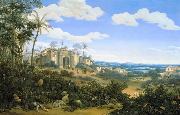 Landscape, picture, Frans Post, View Orinda. Brazil