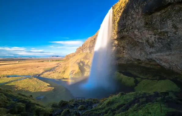 Picture squirt, waterfall, Iceland