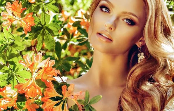 Look, makeup, hairstyle, blonde, long hair, redchanka