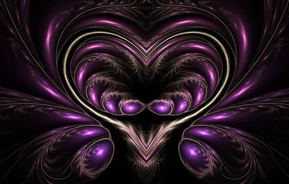 Picture abstraction, the dark background, heart, art, composition, Wallpaper from lolita777